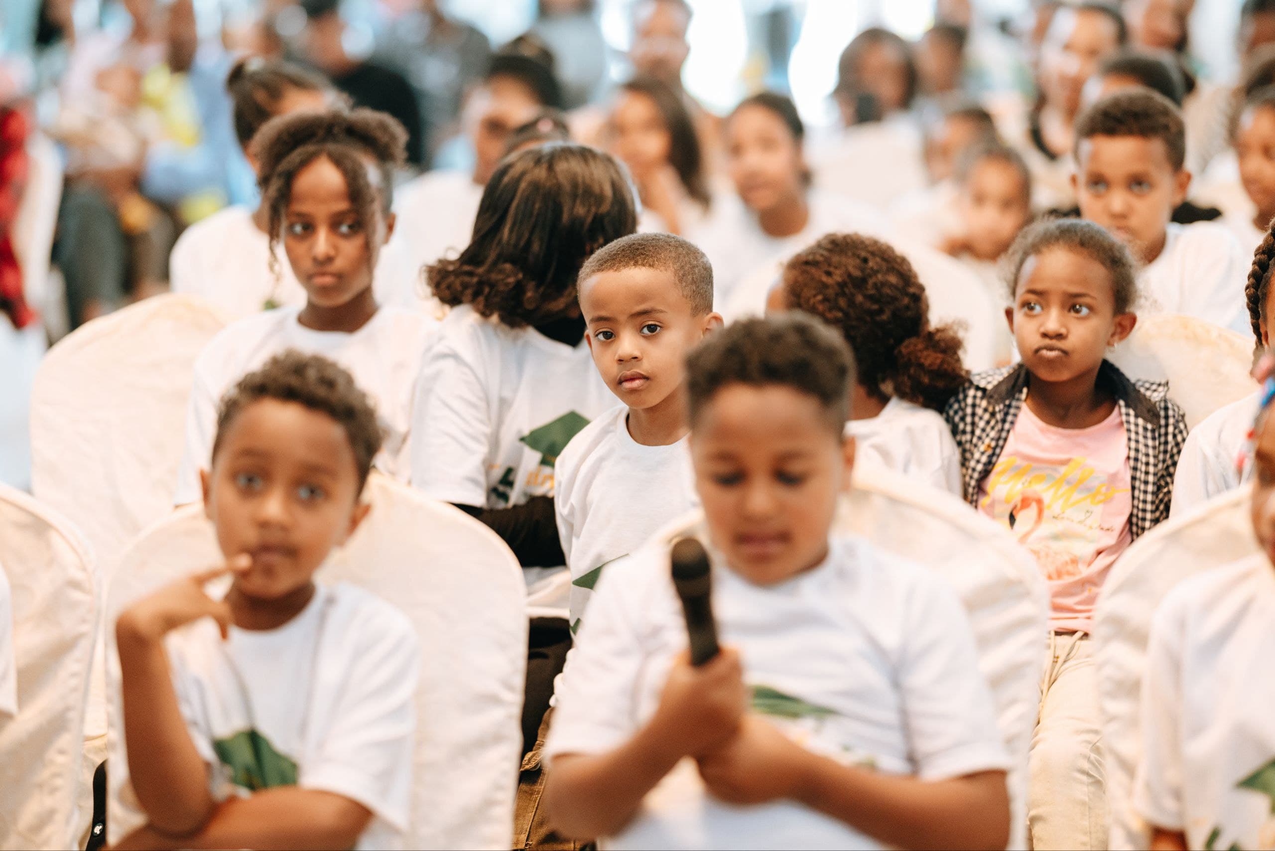 Students at graduation ceremony