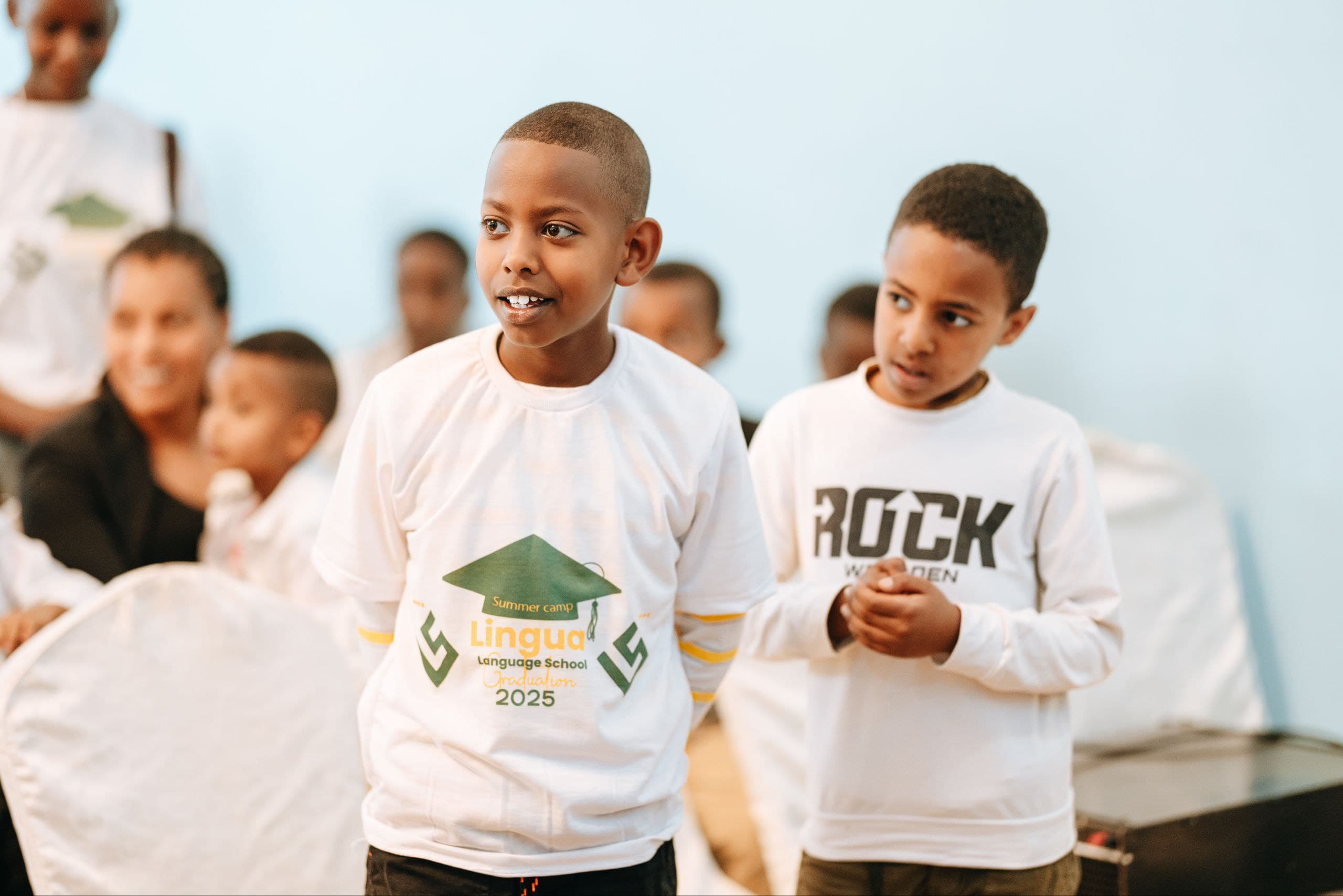 Lingua Language School students at Summer Camp Graduation 2025